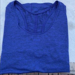 Blue racer back tank top old navy